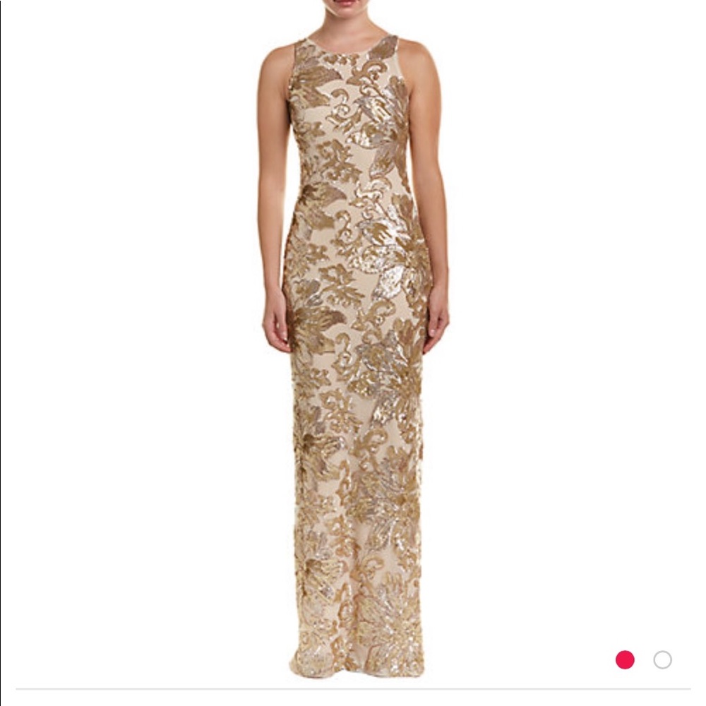 ISO Belle Badgley Mischka Rose Gold Gown Sz 0